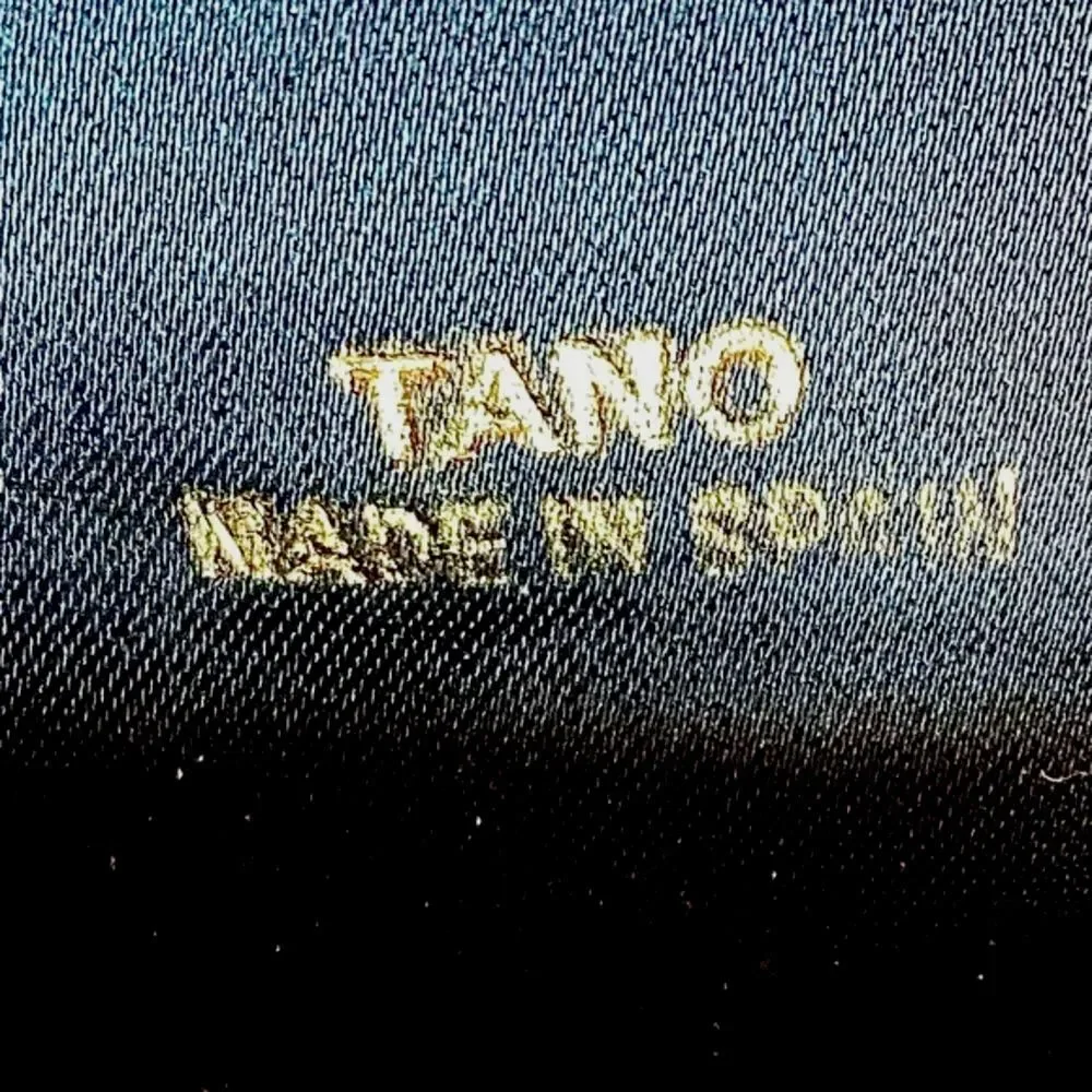 Vintage Tano of Madrid Plissé Pleated Silk Clutch - 1950s Black Evening Bag